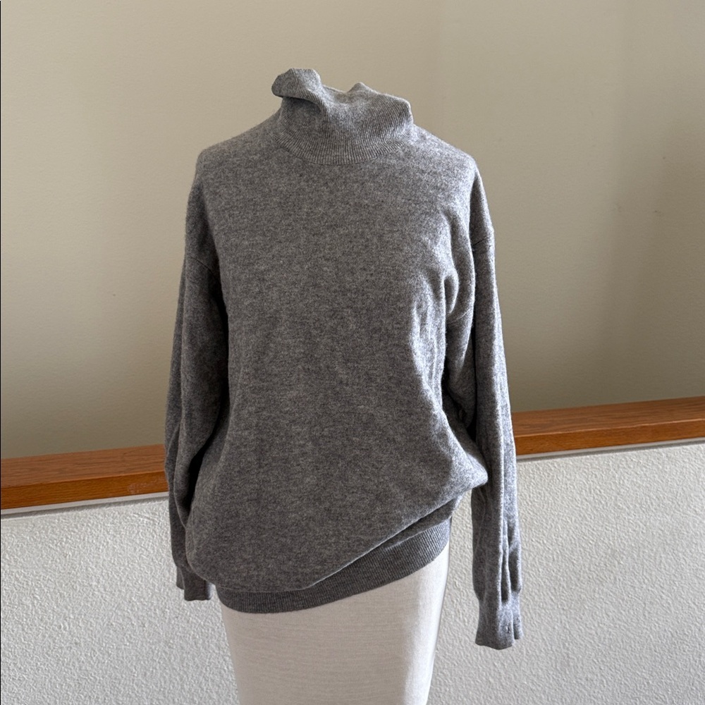 Gran Sasso Light Gray Cashmere turtleneck Sweater